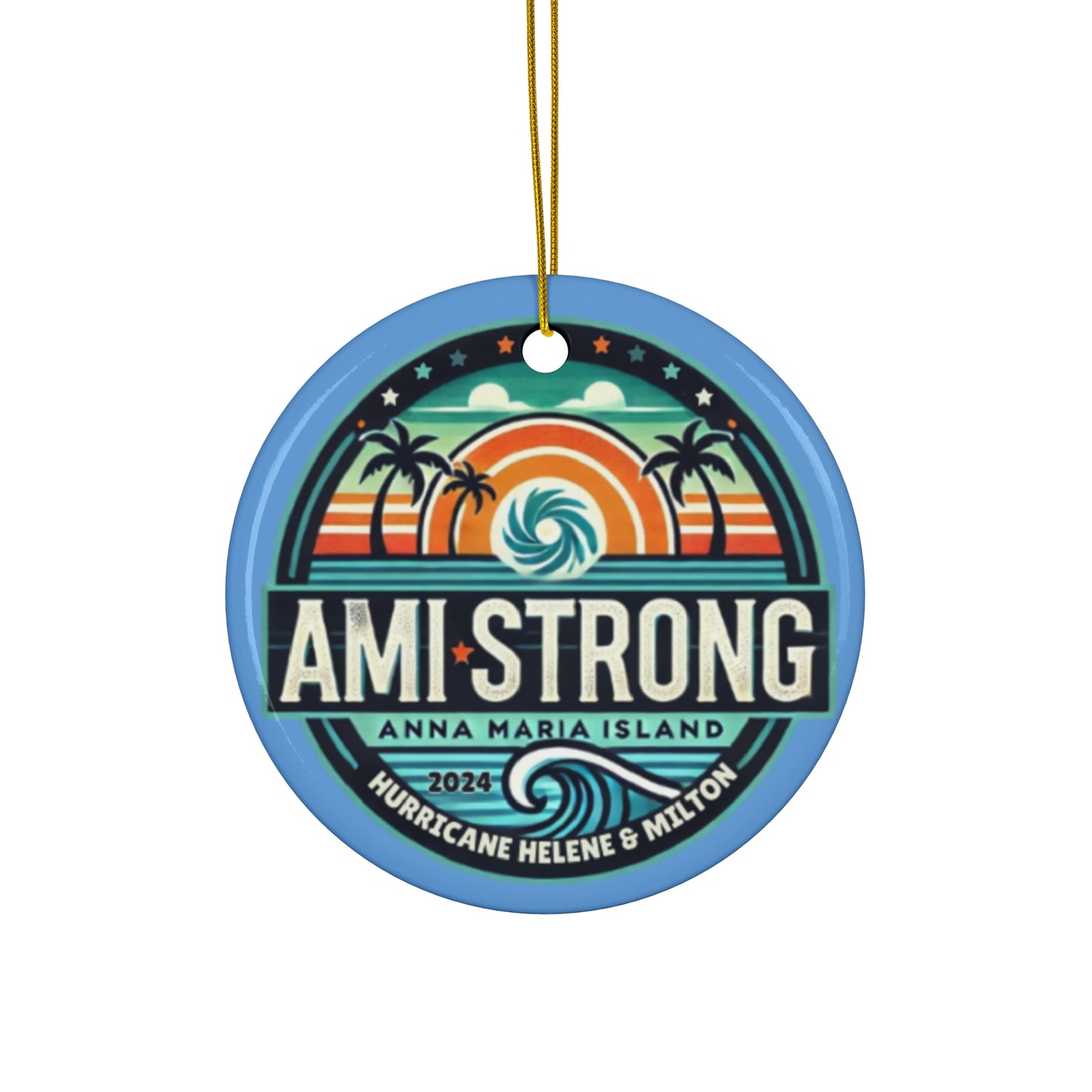 AMI Strong (Blue) Ceramic Ornament