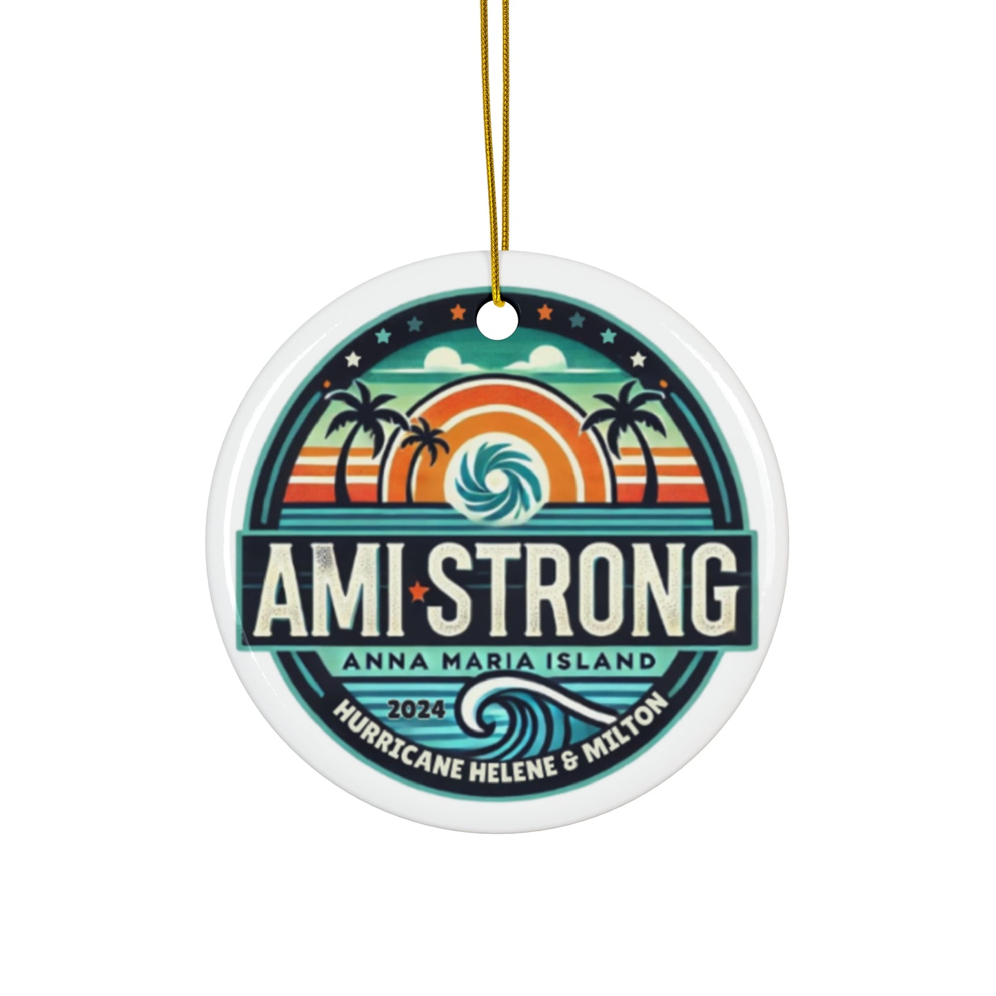 AMI Strong (White) Ceramic Ornament