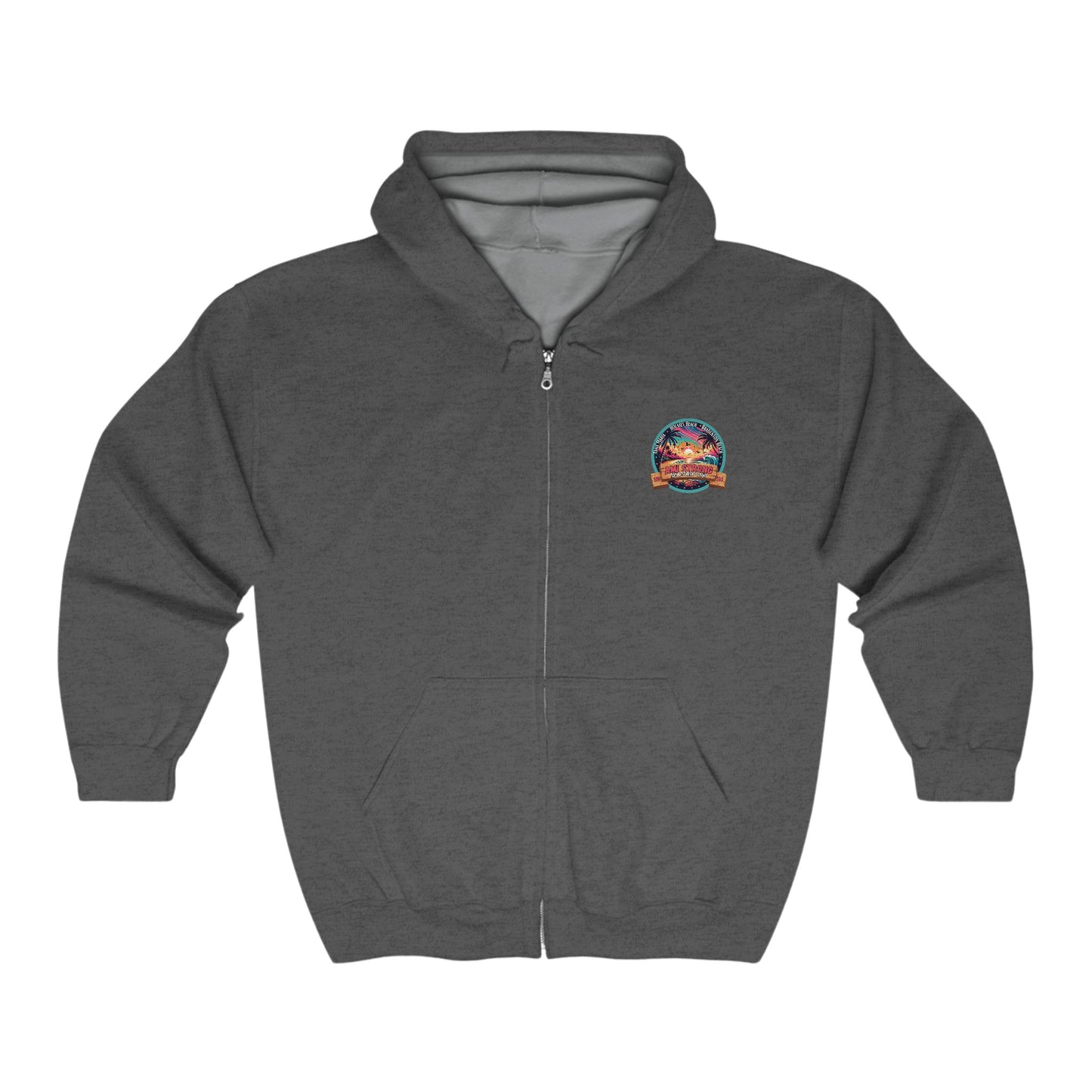 AMI Strong Sunset Full Zip Hooded Sweatshirt