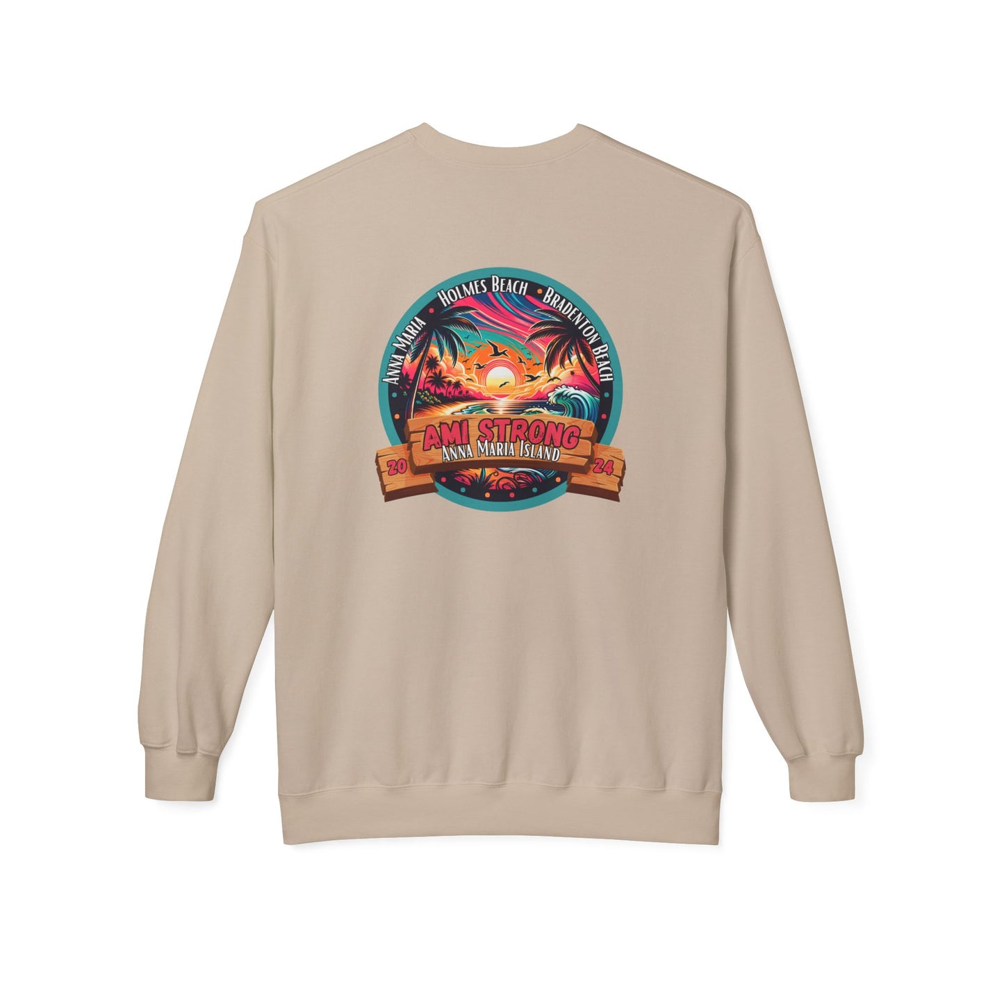 AMI Strong Sunset Dual Sided Crewneck Sweatshirt