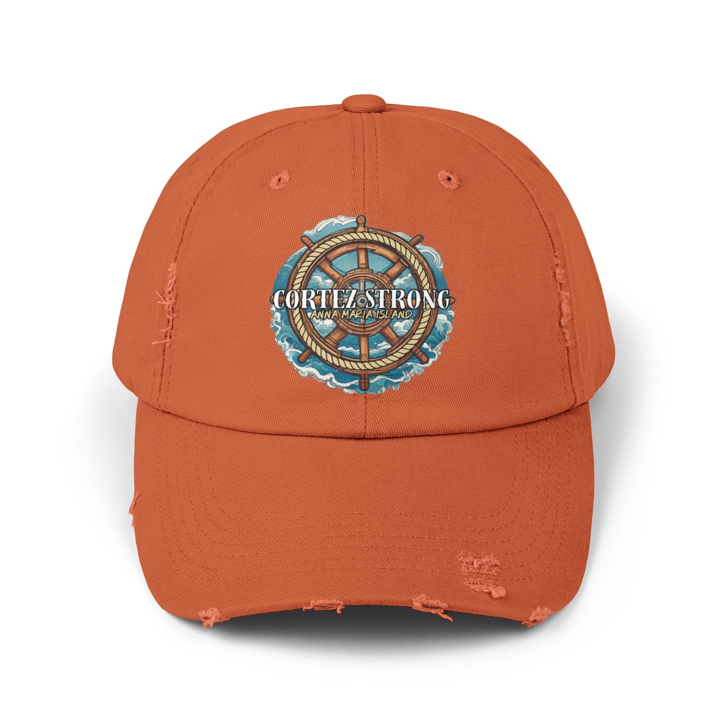 Cortez Strong Wheel Distressed Cap