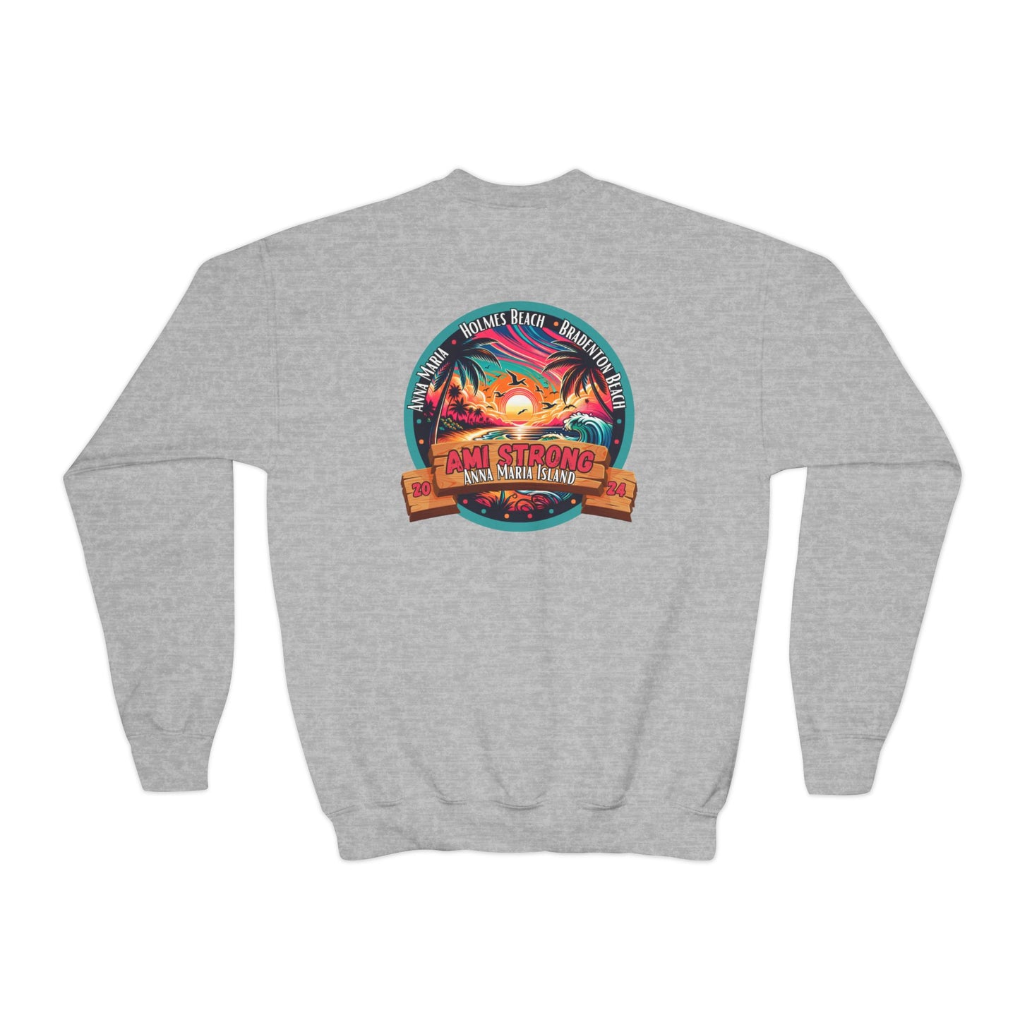 Kids AMI Strong Sunset Dual Sided Crewneck Sweatshirt