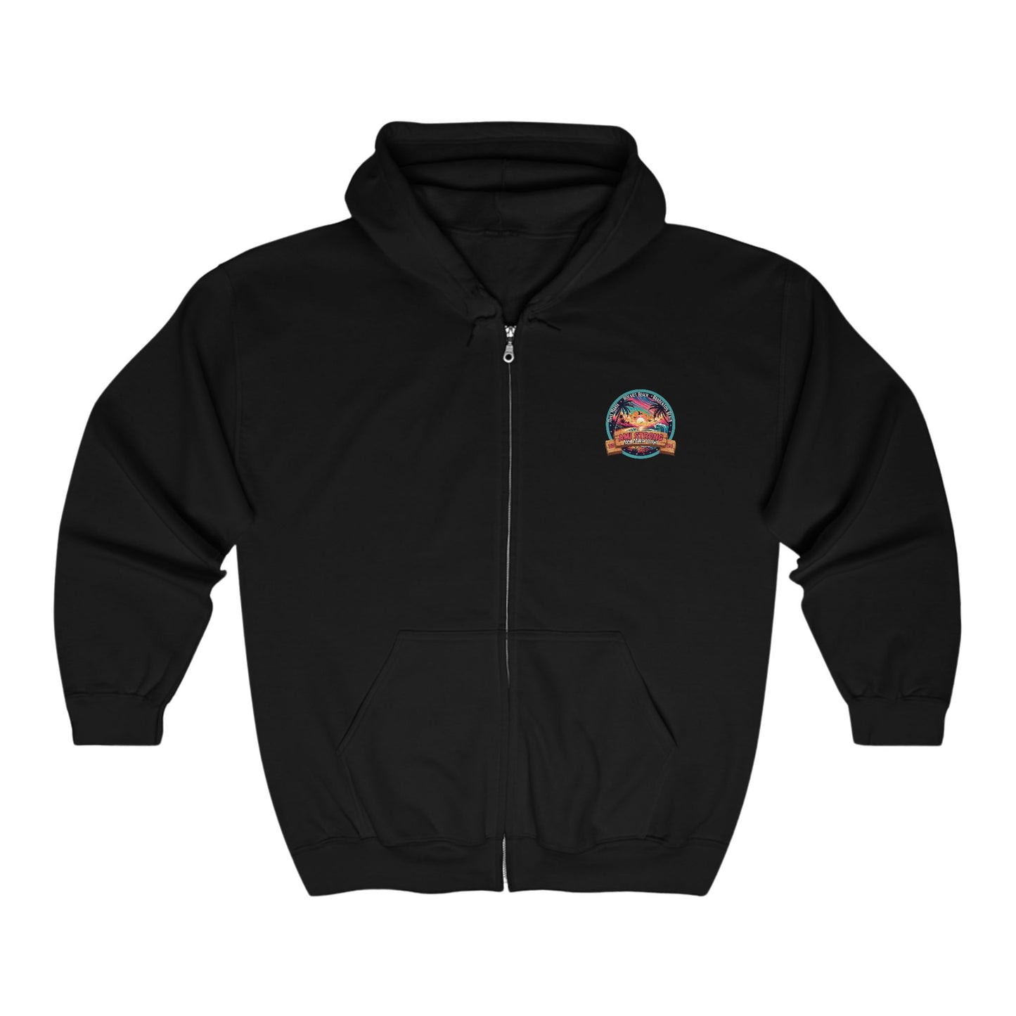 AMI Strong Sunset Full Zip Hooded Sweatshirt