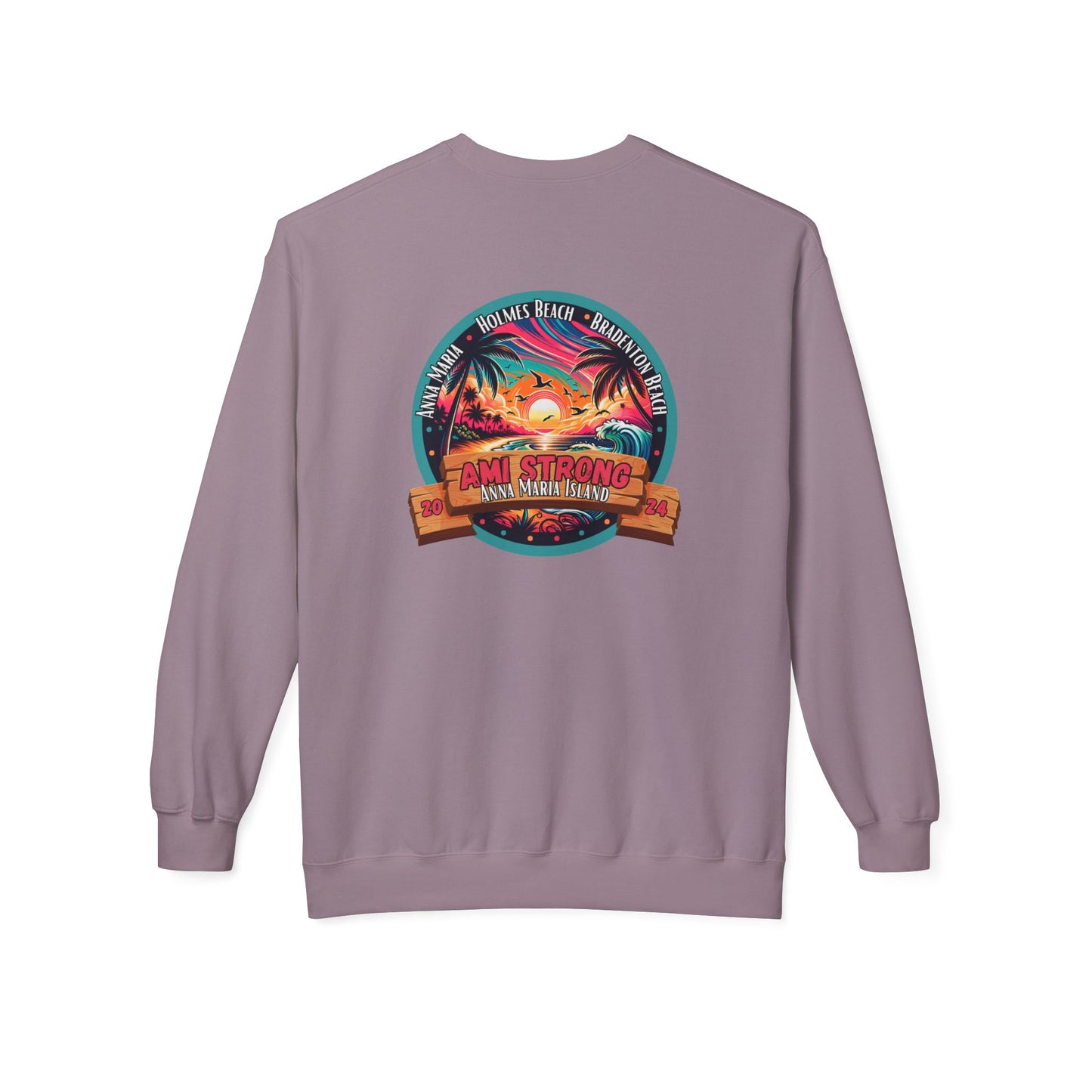 AMI Strong Sunset Dual Sided Crewneck Sweatshirt