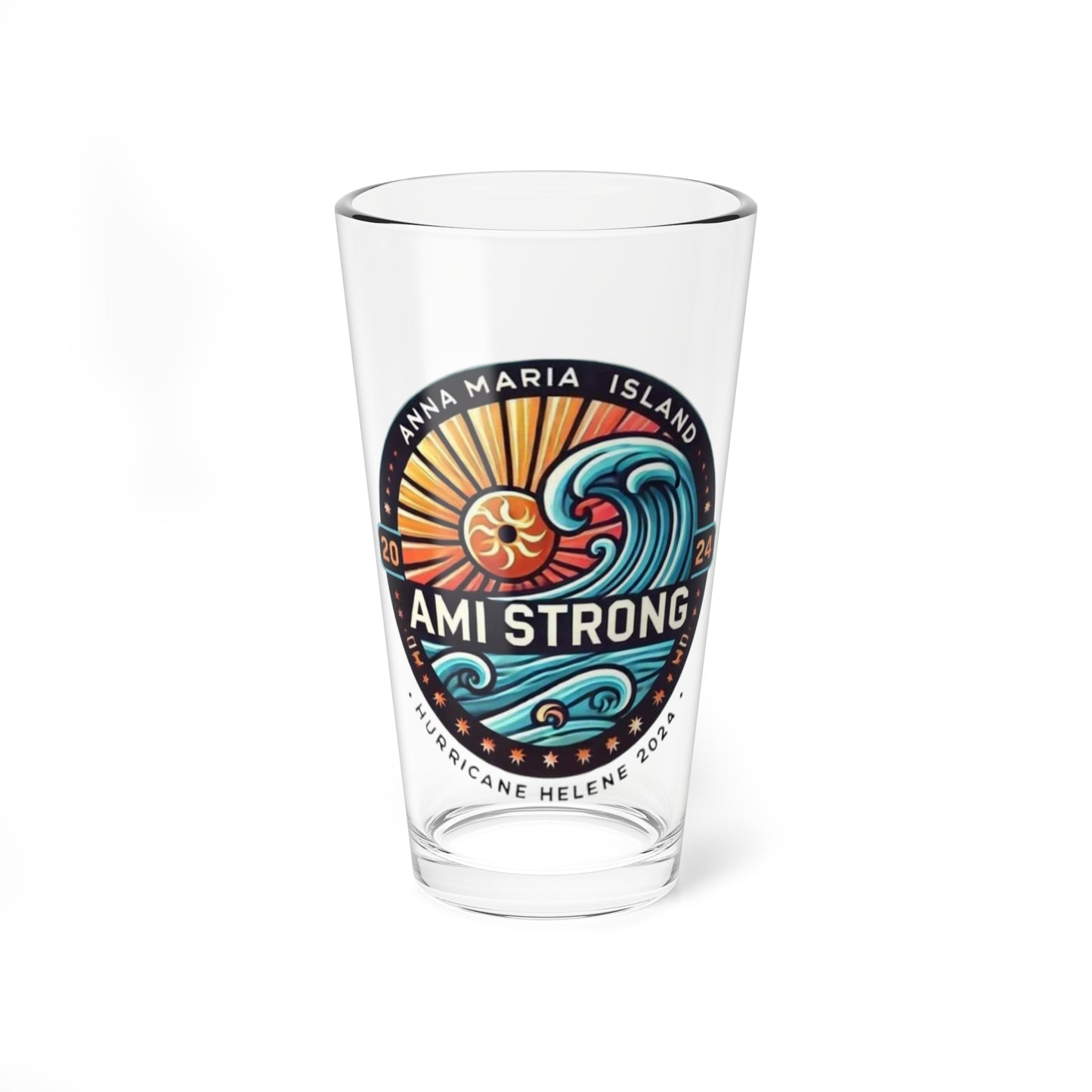 AMI Strong Hurricane Helene 16oz. Glass