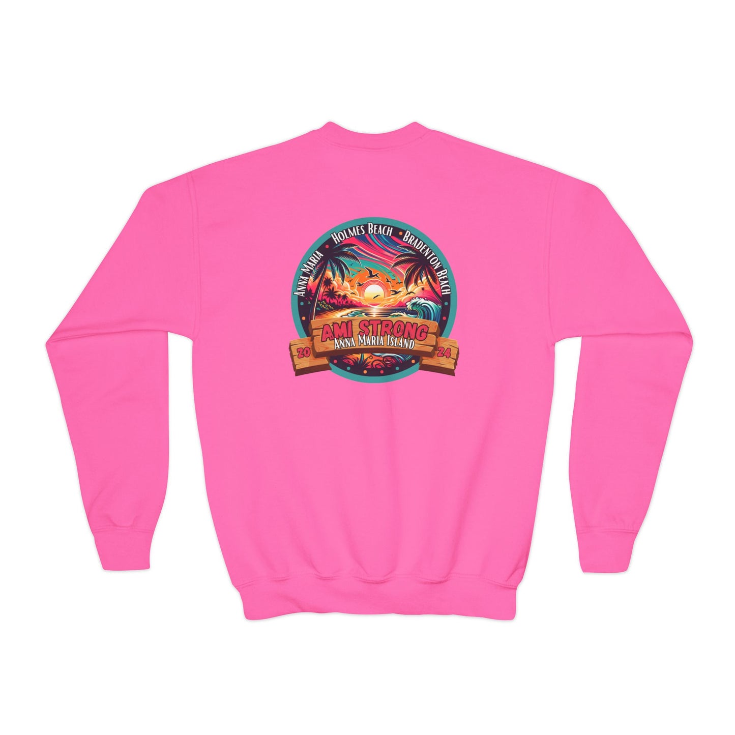 Kids AMI Strong Sunset Dual Sided Crewneck Sweatshirt