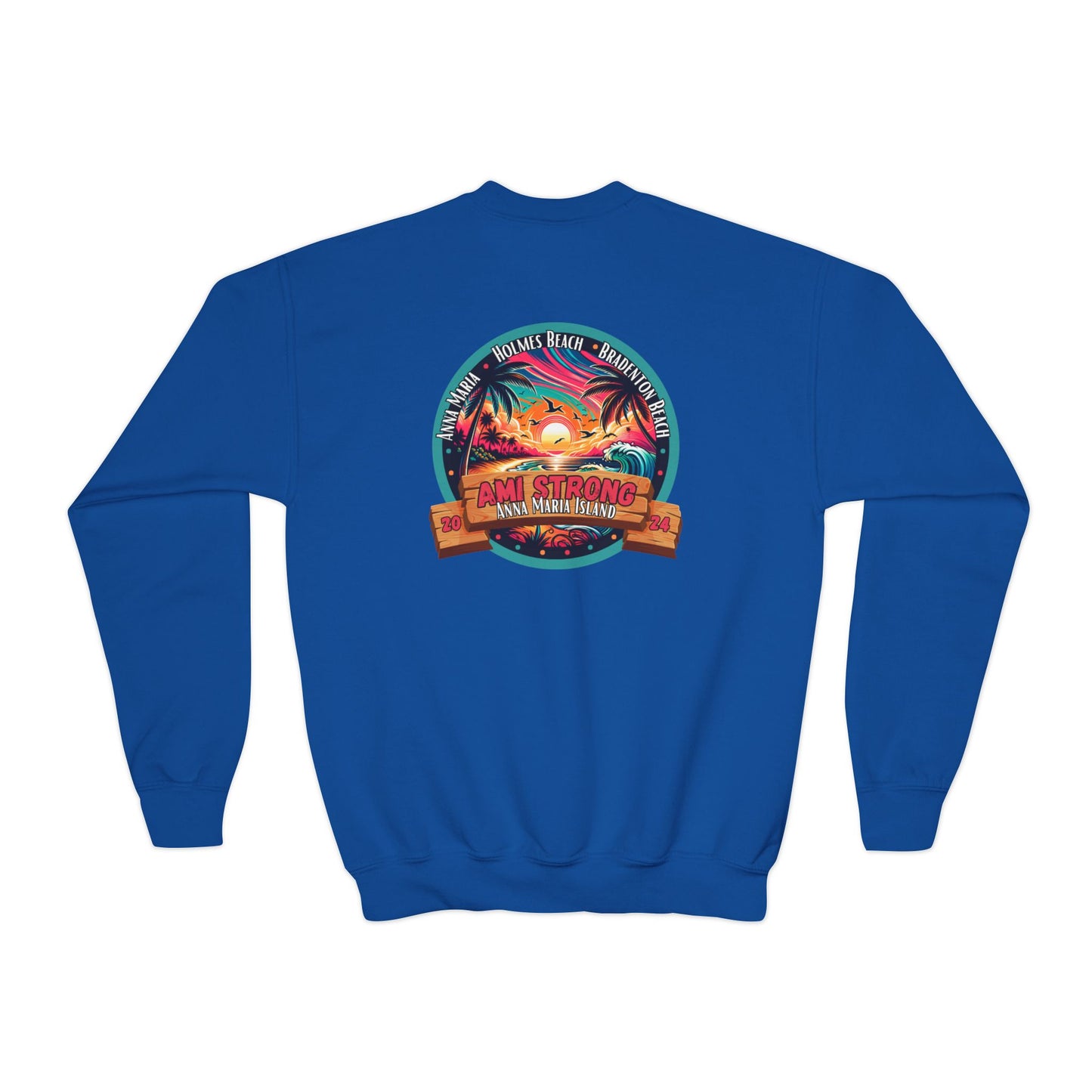 Kids AMI Strong Sunset Dual Sided Crewneck Sweatshirt