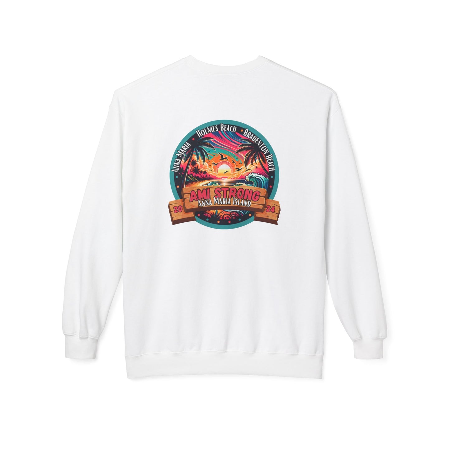 AMI Strong Sunset Dual Sided Crewneck Sweatshirt