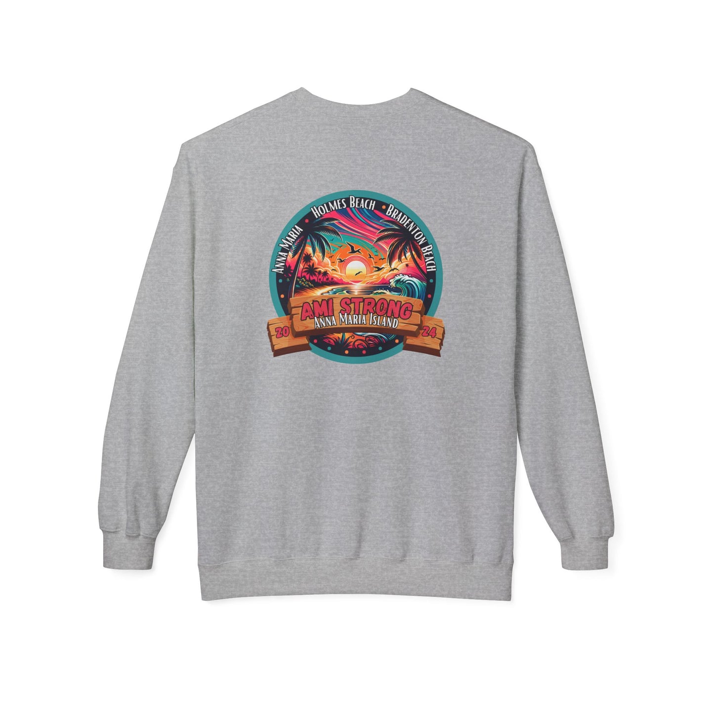 AMI Strong Sunset Dual Sided Crewneck Sweatshirt