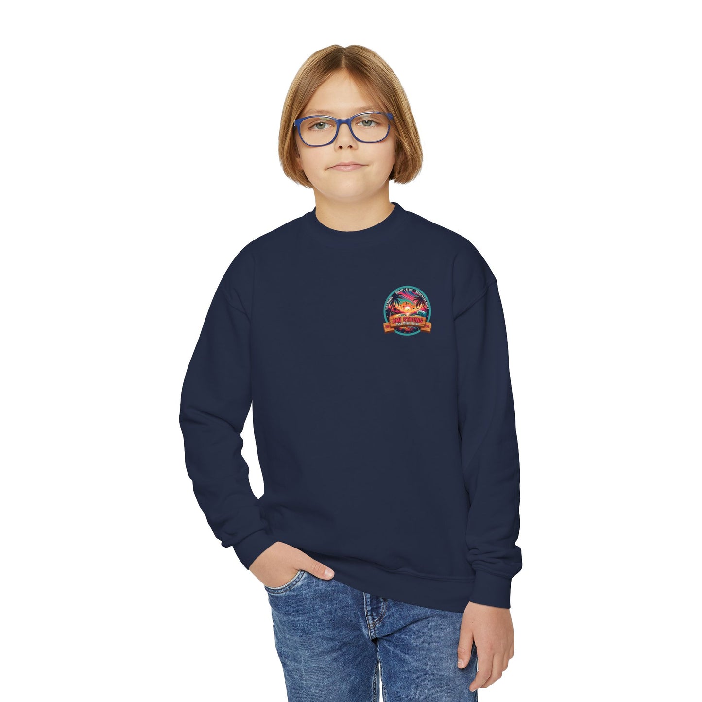 Kids AMI Strong Sunset Dual Sided Crewneck Sweatshirt