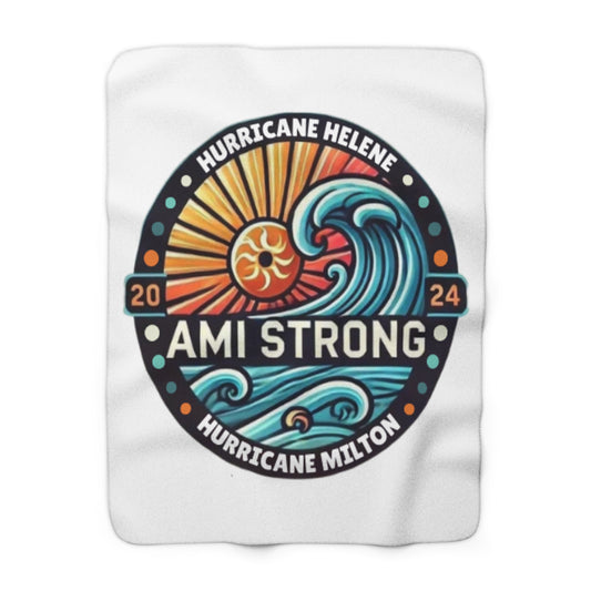 AMI Strong Hurricanes Sherpa Fleece Blanket