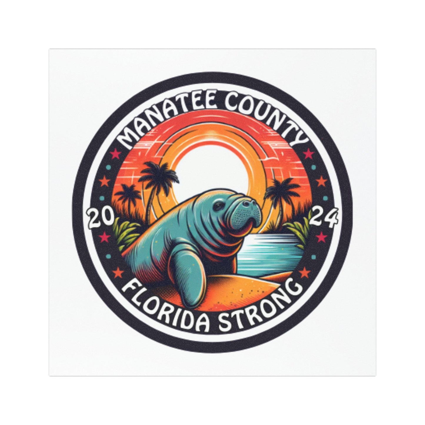 Manatee County 5x5 Magnet