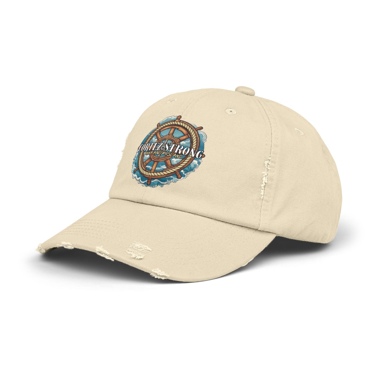 Cortez Strong Wheel Distressed Cap