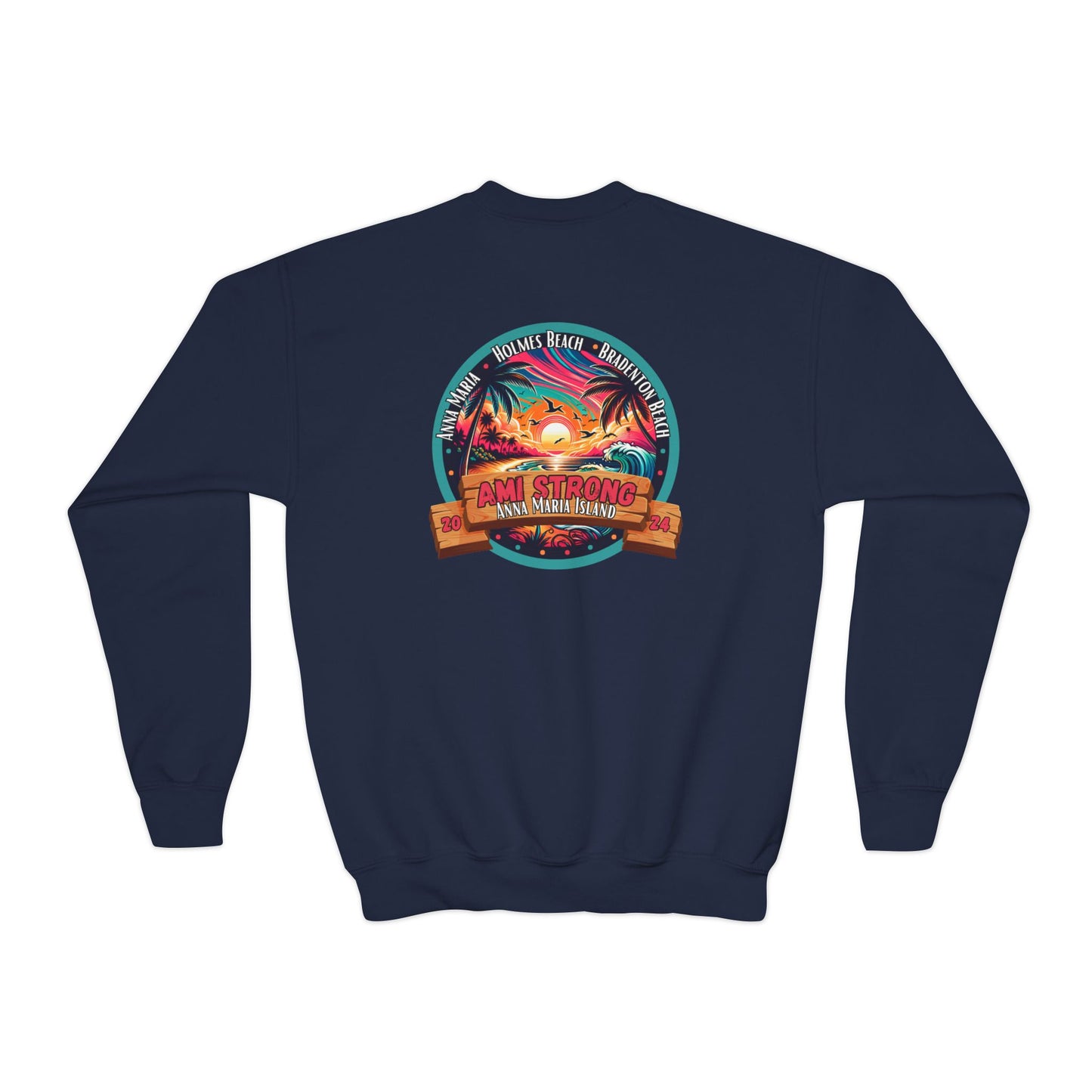 Kids AMI Strong Sunset Dual Sided Crewneck Sweatshirt