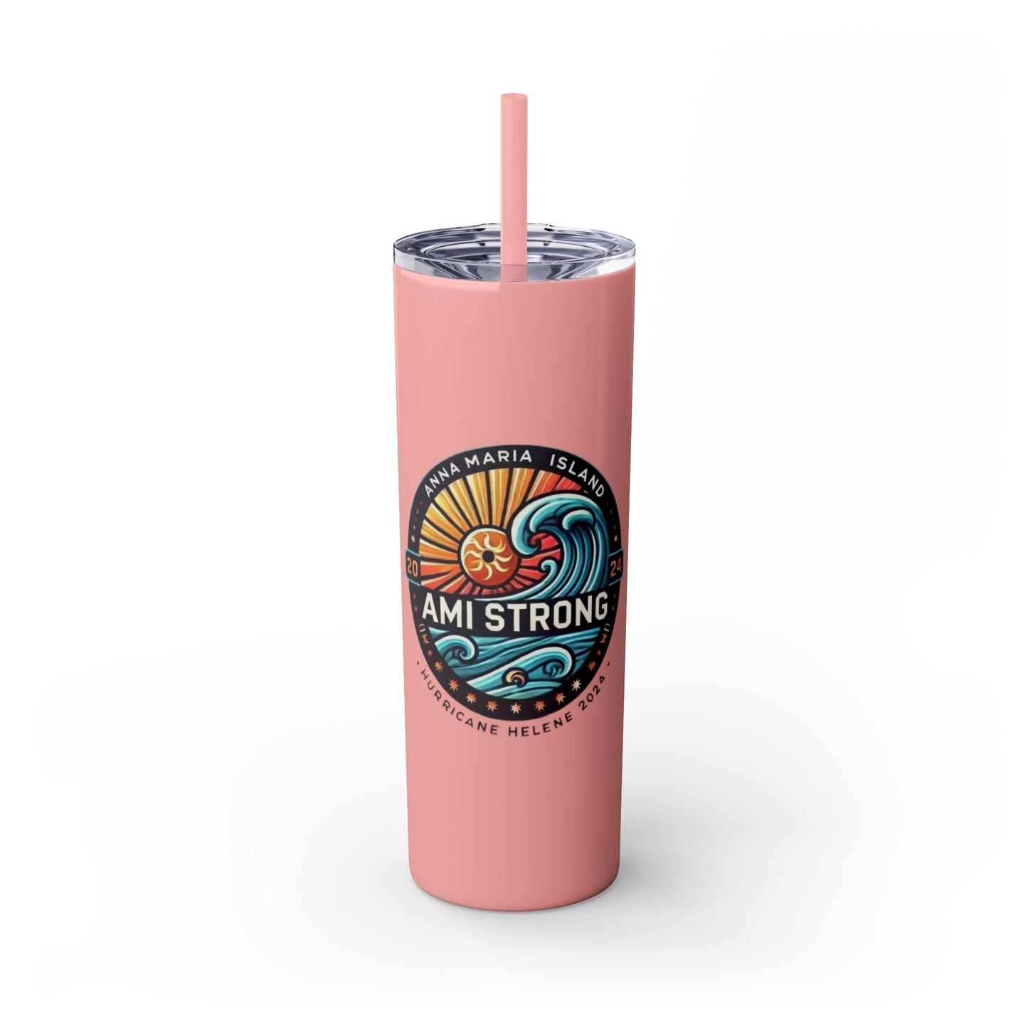 AMI Strong Hurricane Helene Skinny 20oz Tumbler