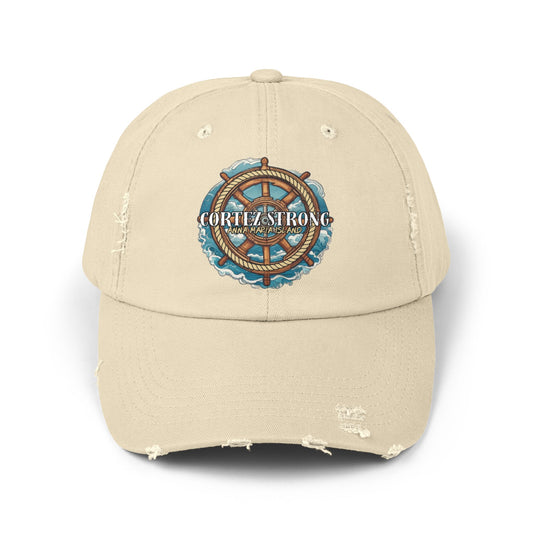 Cortez Strong Wheel Distressed Cap