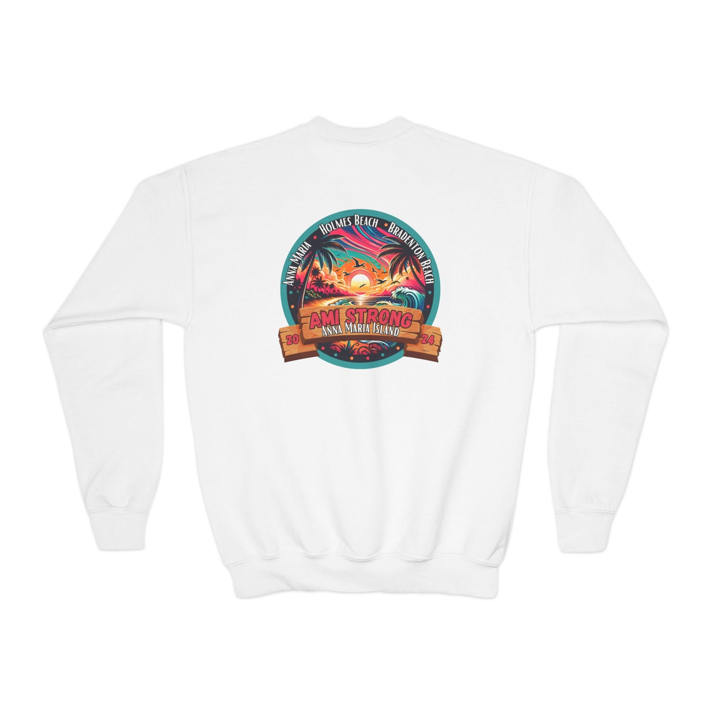 Kids AMI Strong Sunset Dual Sided Crewneck Sweatshirt