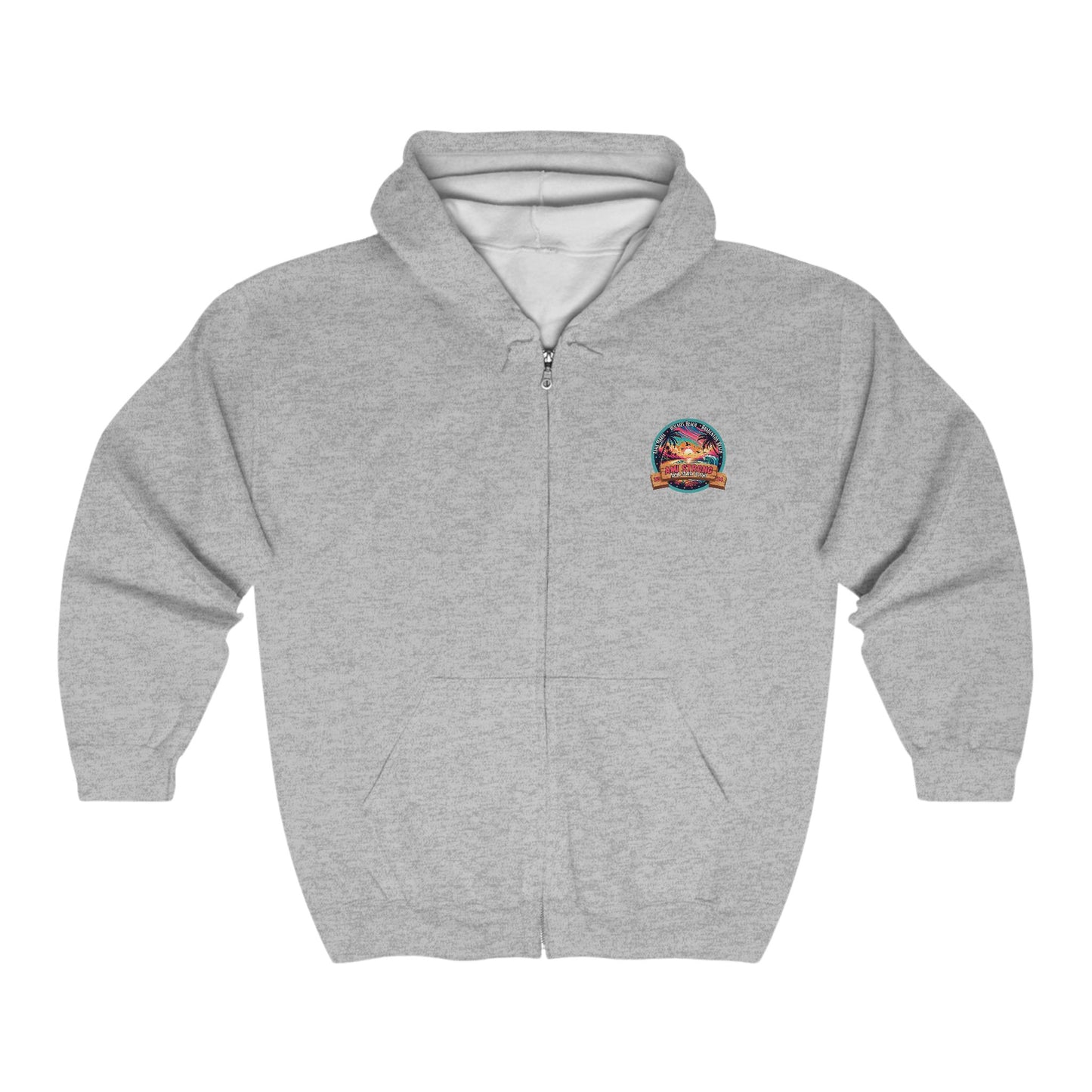 AMI Strong Sunset Full Zip Hooded Sweatshirt