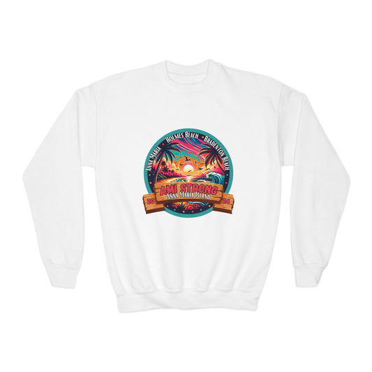 Kids AMI Strong Sunset Crewneck Sweatshirt