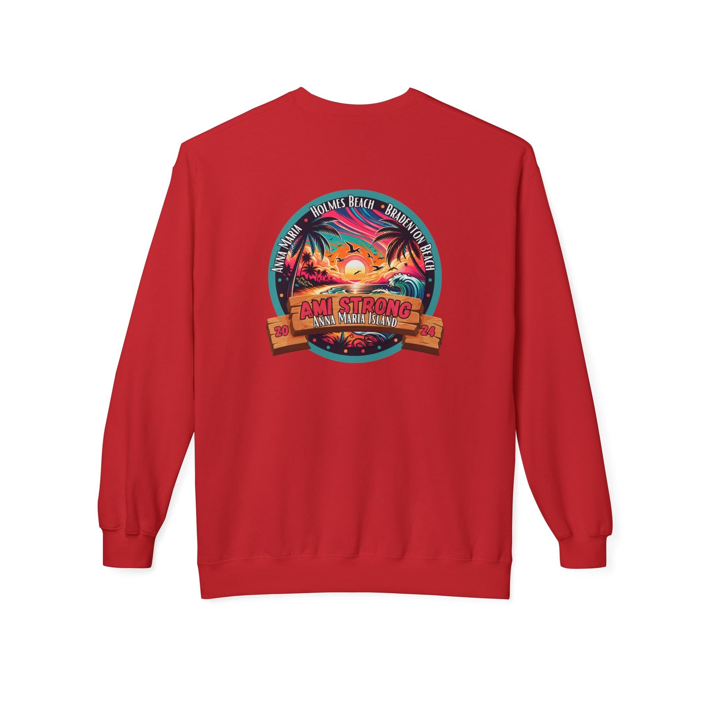 AMI Strong Sunset Dual Sided Crewneck Sweatshirt