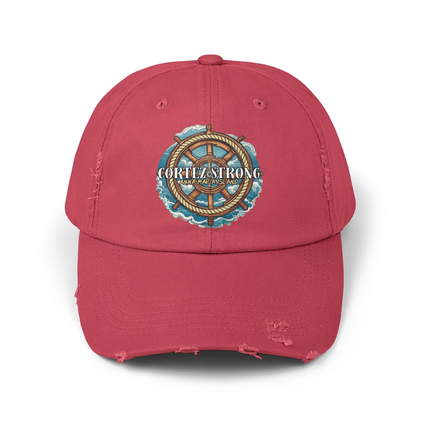 Cortez Strong Wheel Distressed Cap