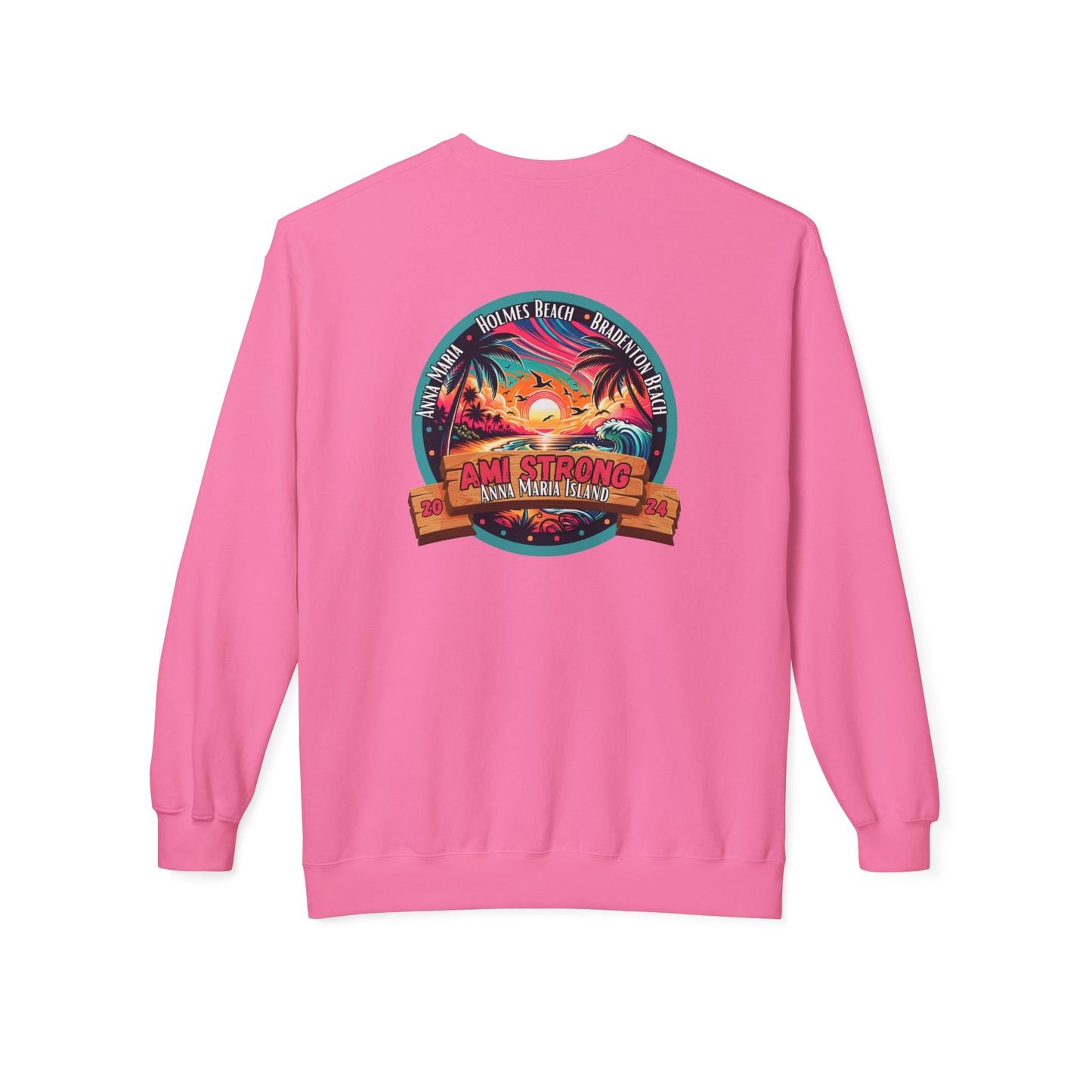 AMI Strong Sunset Dual Sided Crewneck Sweatshirt