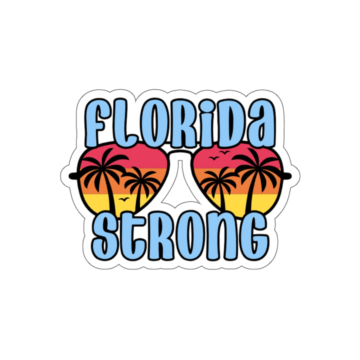 FL Strong Sunglasses 4" Sticker